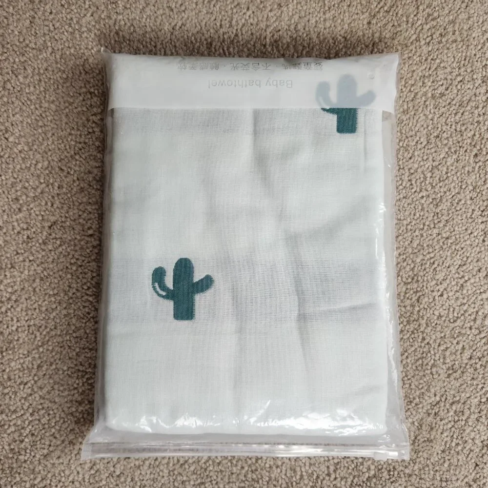 NEW Cotton gauze muslin baby blanket lap blanket cactus